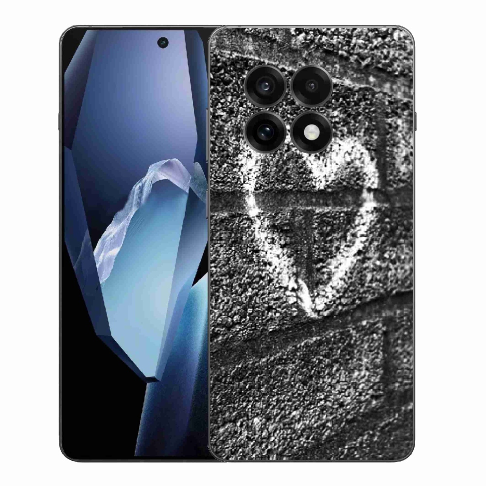Gelový kryt mmCase na One Plus 13R - srdce na zdi