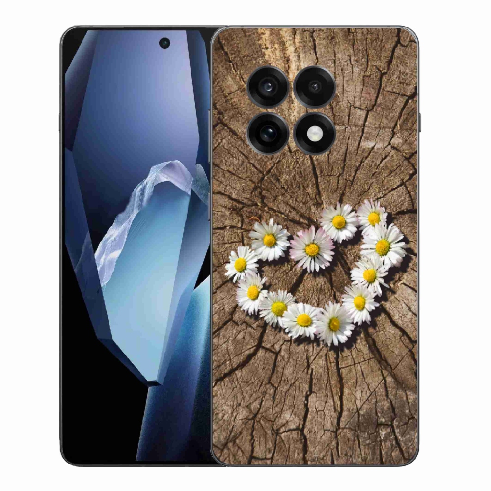 Gelový kryt mmCase na One Plus 13R - srdce z kopretin