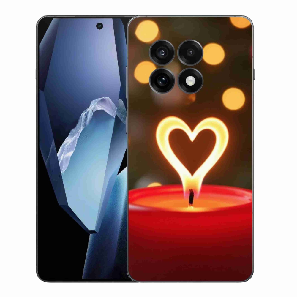 Gelový kryt mmCase na One Plus 13R - srdce z plamene