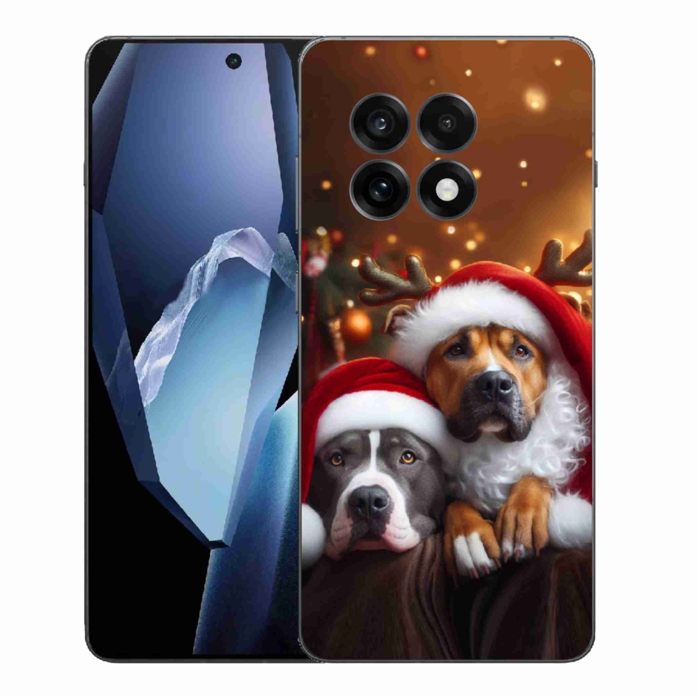 Gelový kryt mmCase na One Plus 13R - vánoční psi