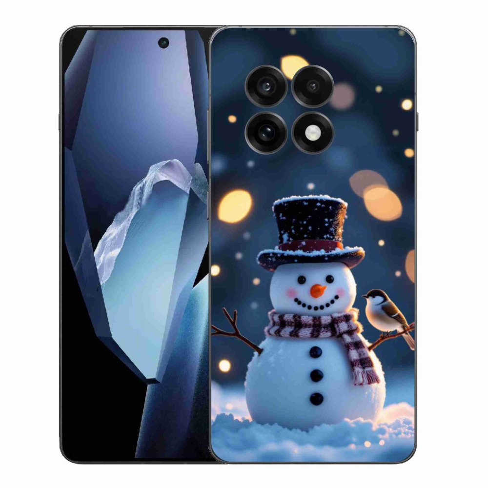 Gelový kryt mmCase na One Plus 13R - vánoční sněhulák