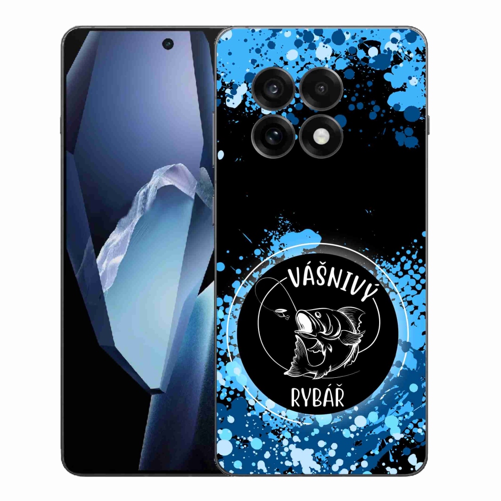 Gelový kryt mmCase na One Plus 13R - vášnivý rybář černé pozadí