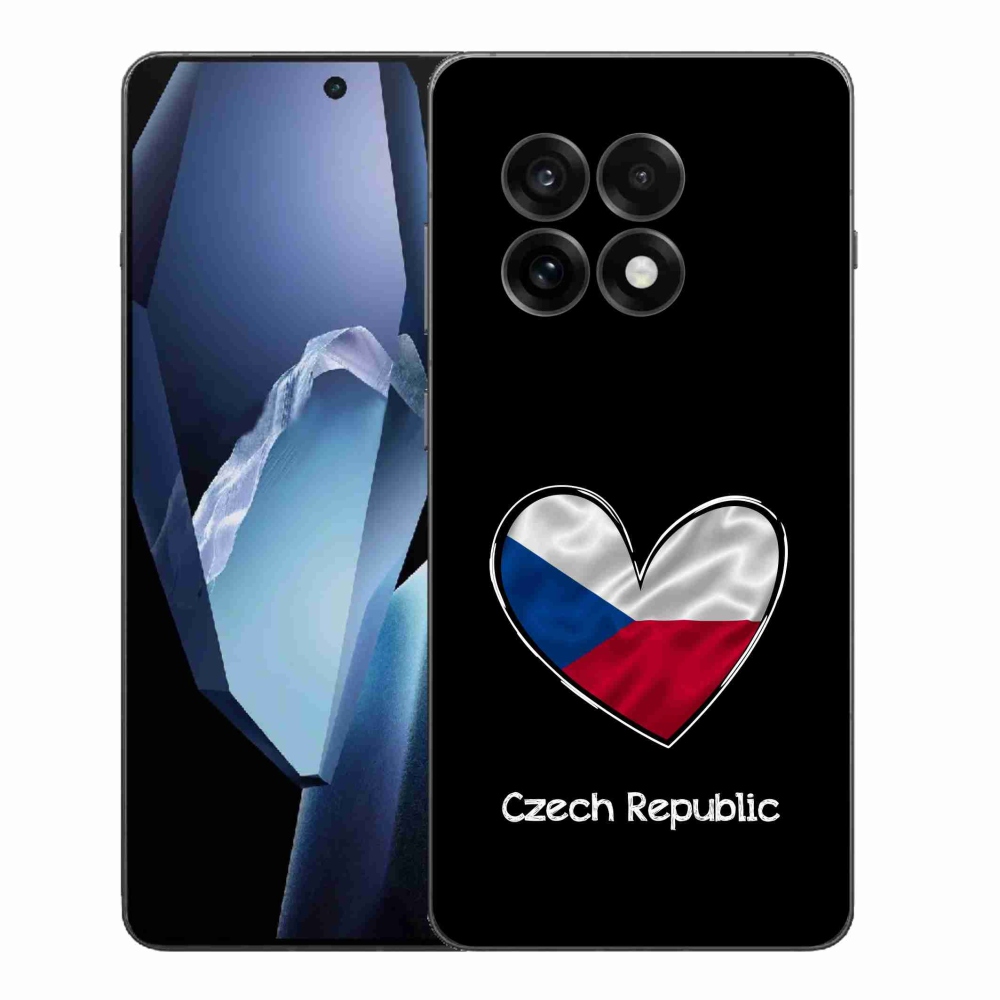 Gelový kryt mmCase na One Plus 13R - vlajka srdce černé pozadí