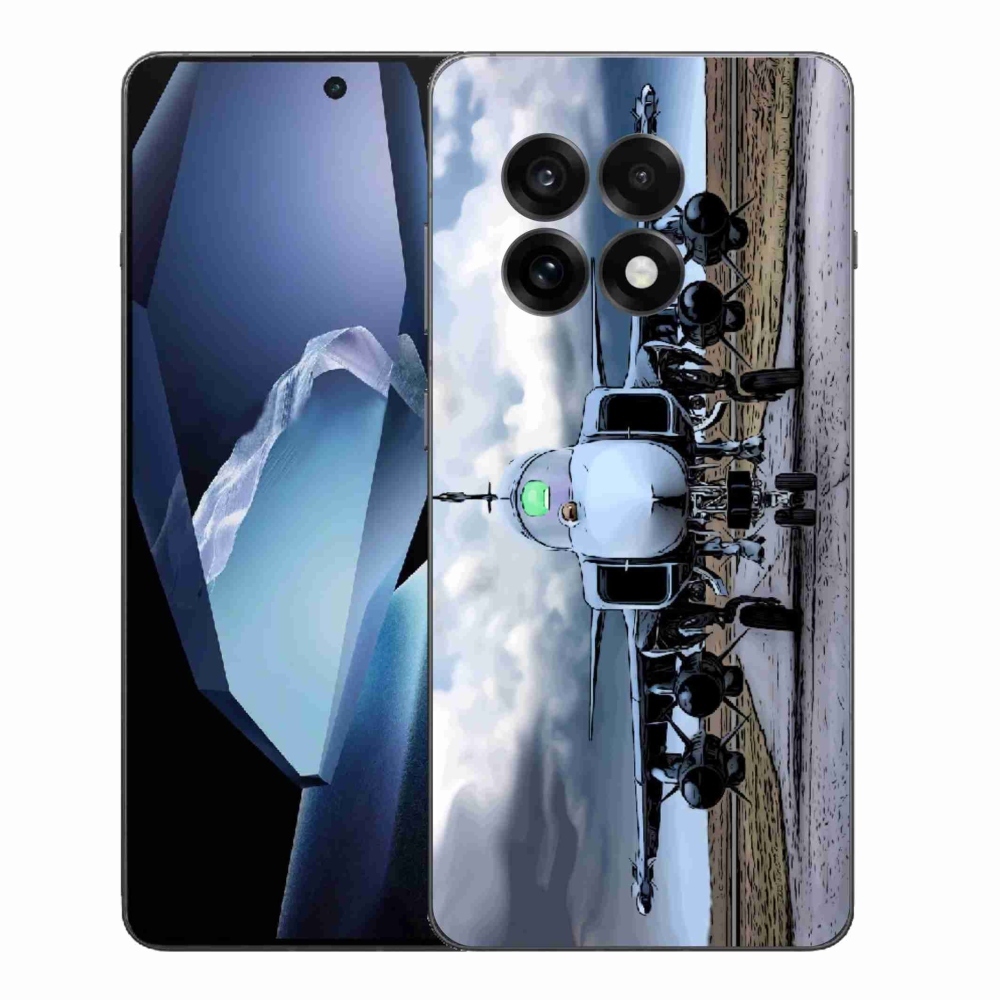 Gelový kryt mmCase na One Plus 13R - vojenské letadlo
