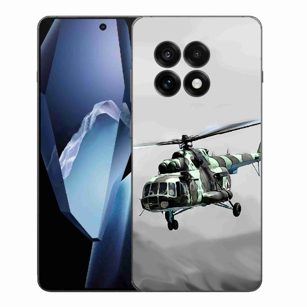 Gelový kryt mmCase na One Plus 13R - vojenský vrtulník