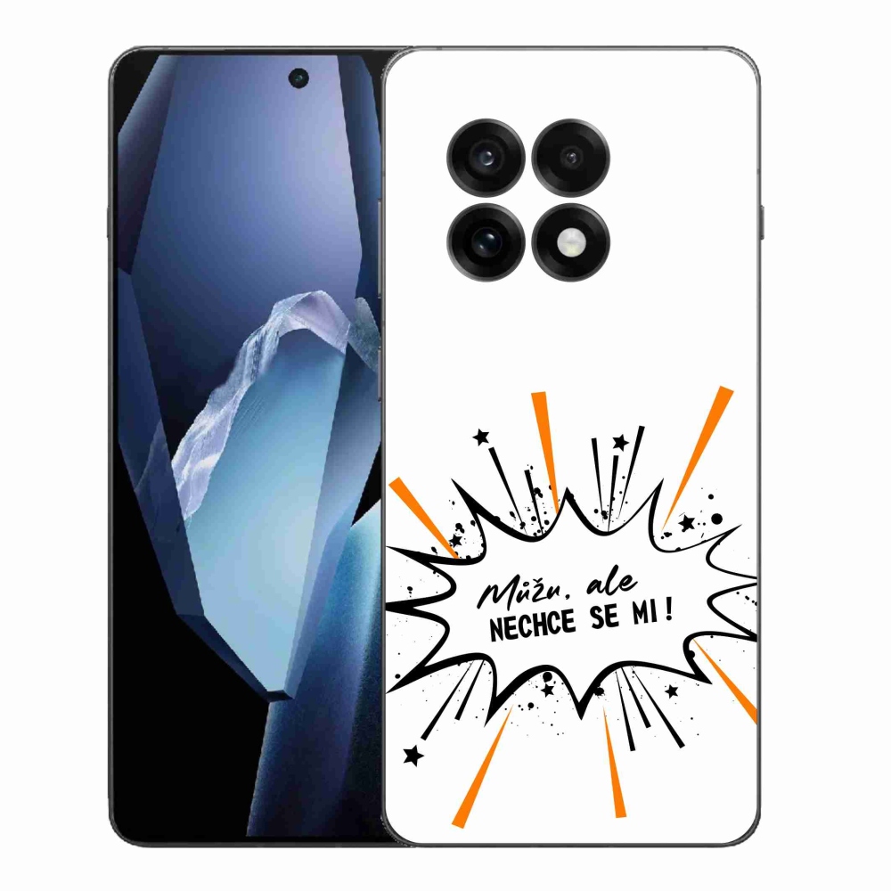 Gelový kryt mmCase na One Plus 13R - vtipný text 11 bílé pozadí