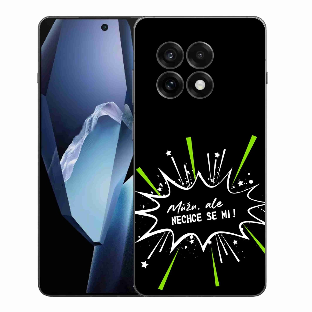 Gelový kryt mmCase na One Plus 13R - vtipný text 11 černé pozadí