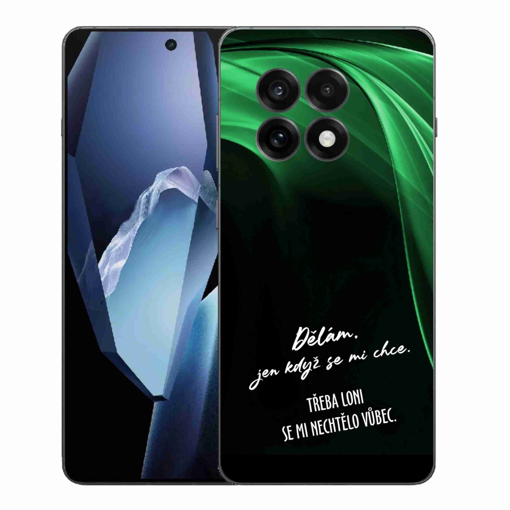 Gelový kryt mmCase na One Plus 13R - vtipný text 12 černé pozadí