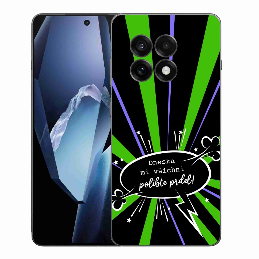 Gelový kryt mmCase na One Plus 13R - vtipný text 15 černé pozadí