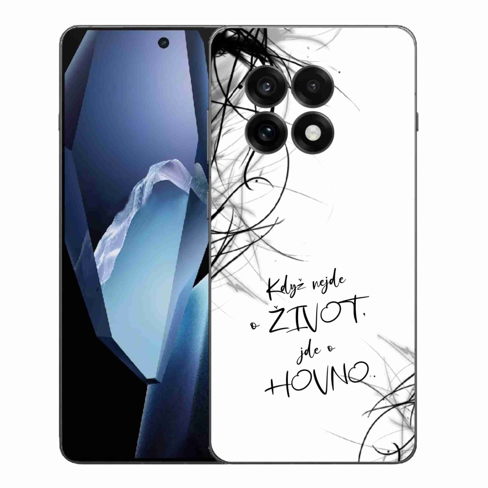Gelový kryt mmCase na One Plus 13R - vtipný text 16 bílé pozadí