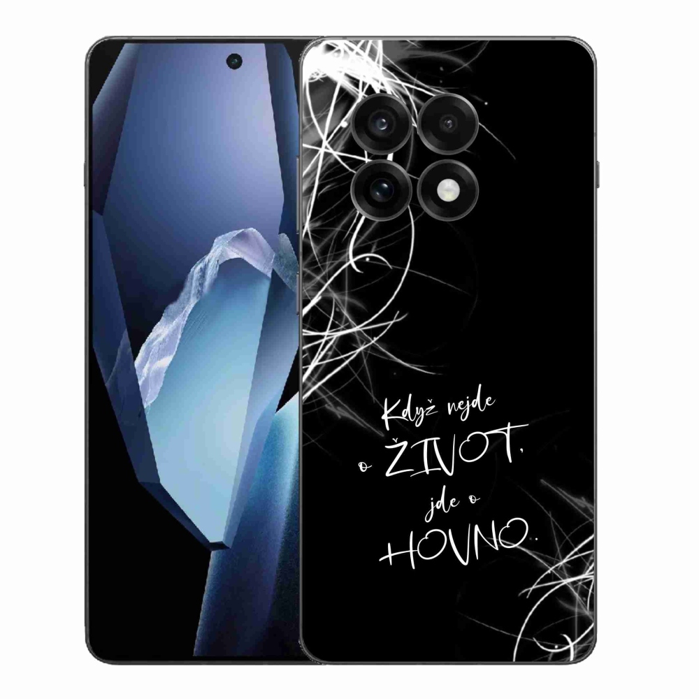Gelový kryt mmCase na One Plus 13R - vtipný text 16 černé pozadí