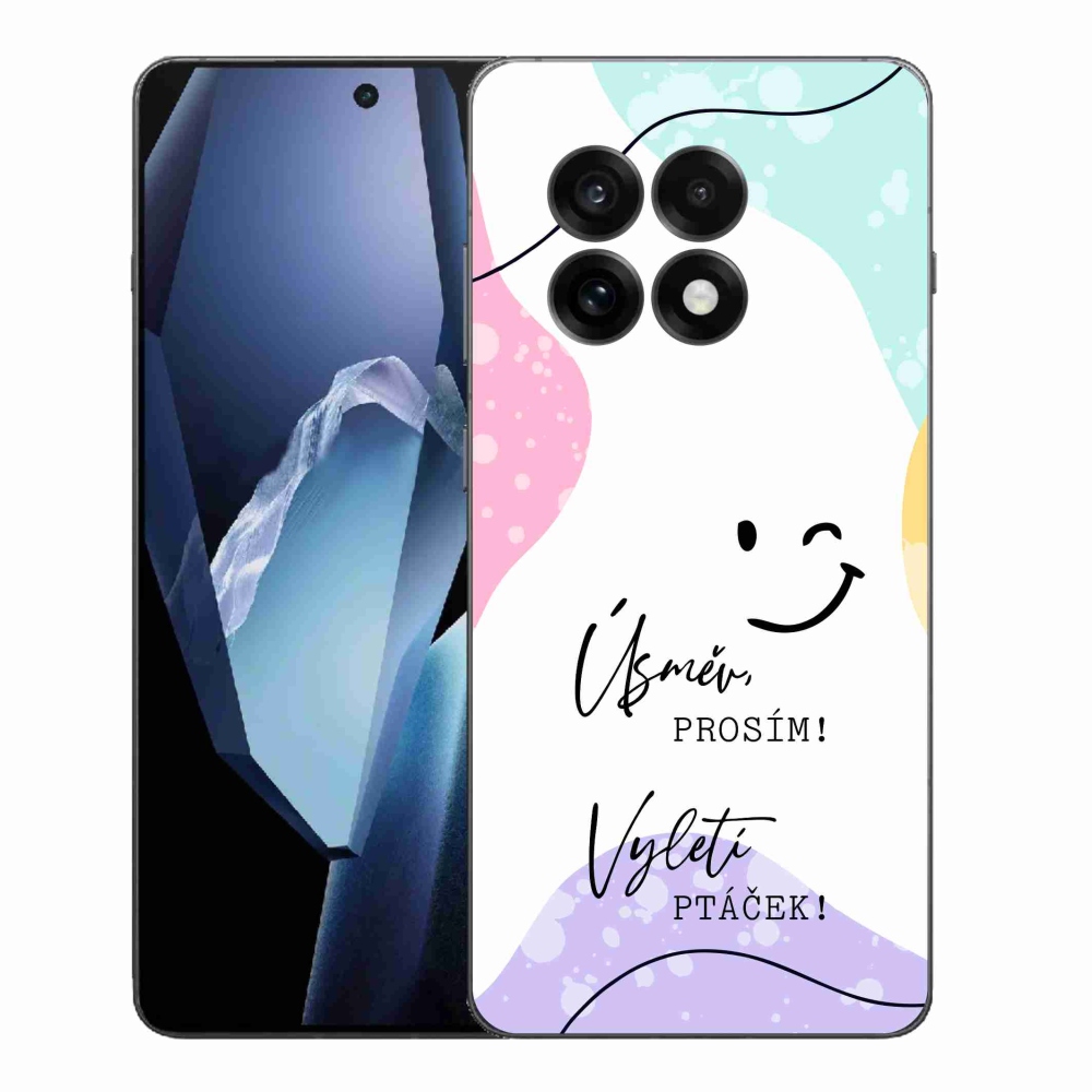 Gelový kryt mmCase na One Plus 13R - vtipný text 4 bílé pozadí
