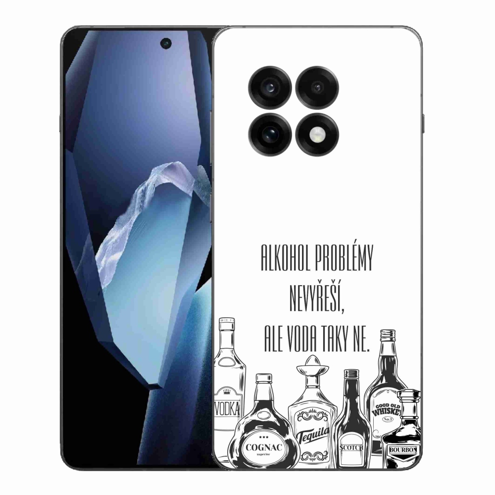 Gelový kryt mmCase na One Plus 13R - vtipný text bílé pozadí