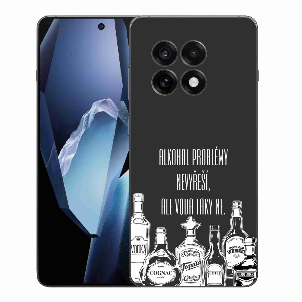 Gelový kryt mmCase na One Plus 13R - vtipný text černé pozadí