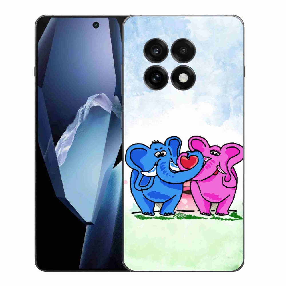 Gelový kryt mmCase na One Plus 13R - zamilovaní sloni