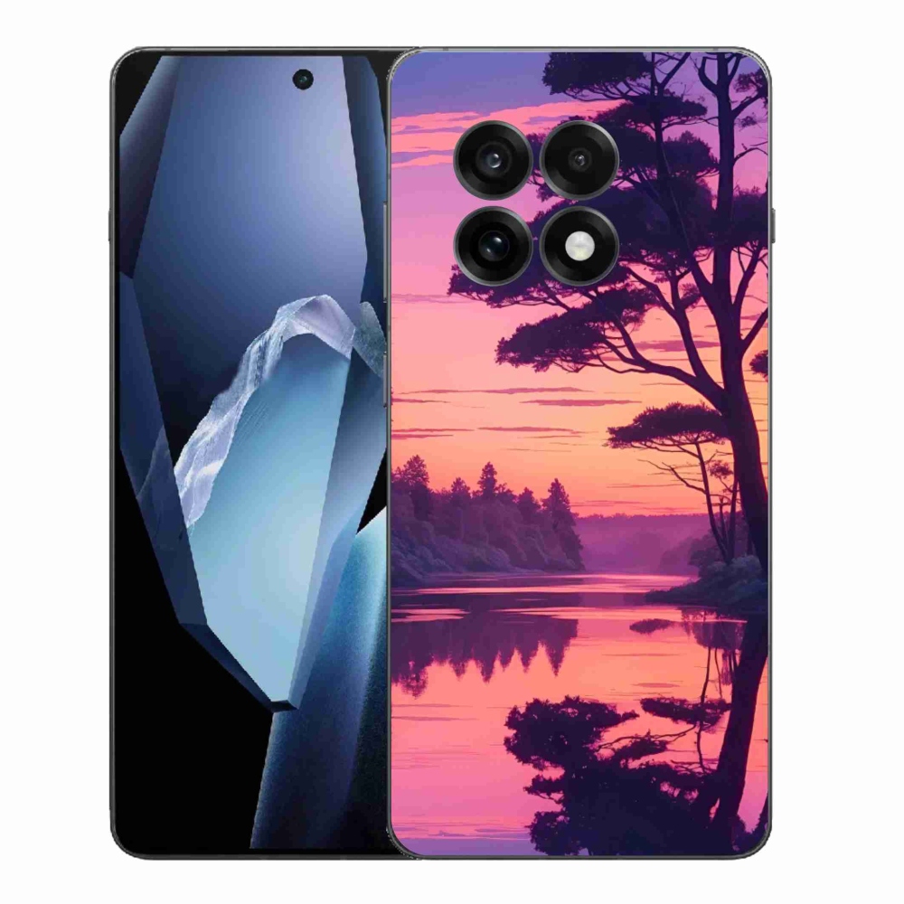 Gelový kryt mmCase na One Plus 13R - západ slunce nad jezerem