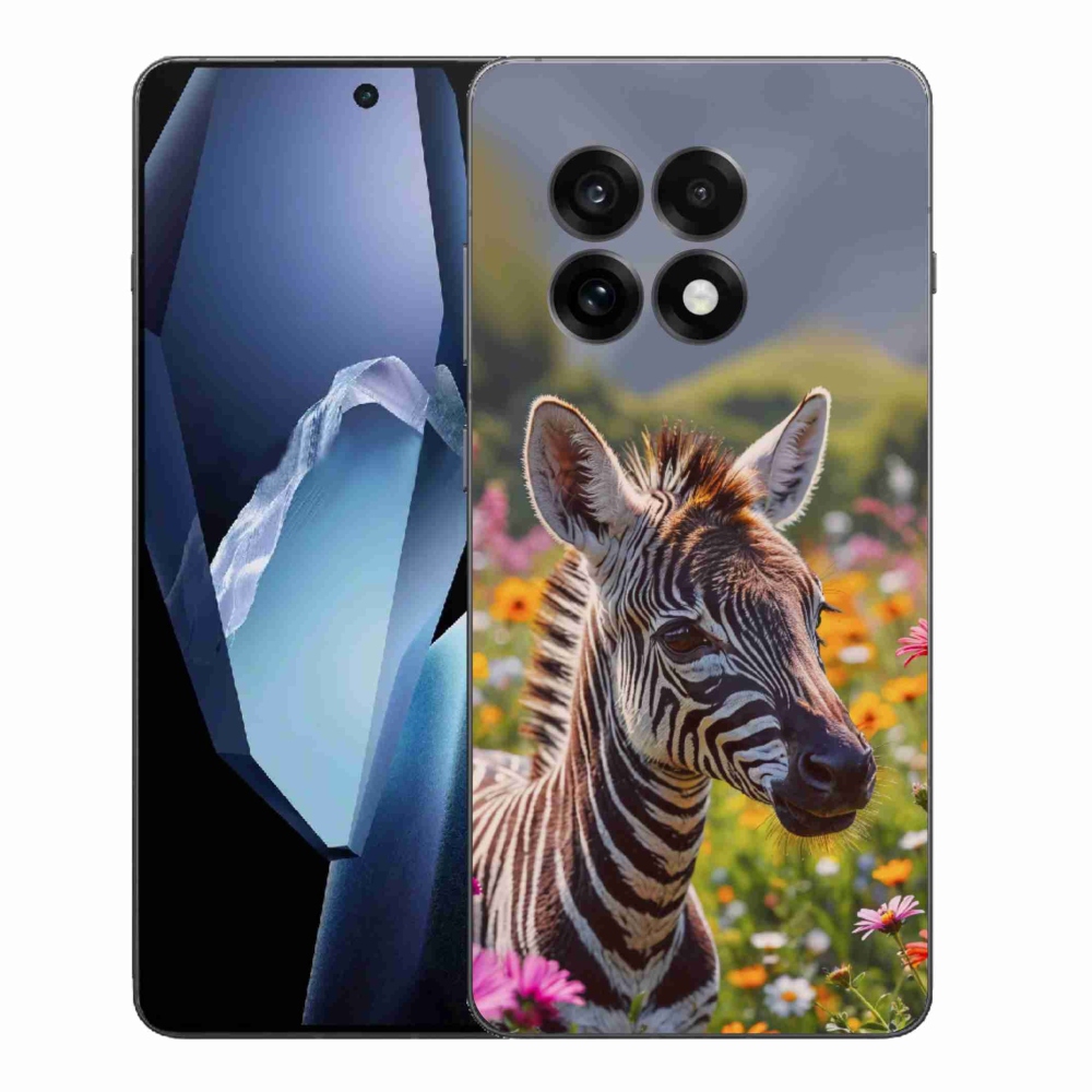 Gelový kryt mmCase na One Plus 13R - zebra na louce