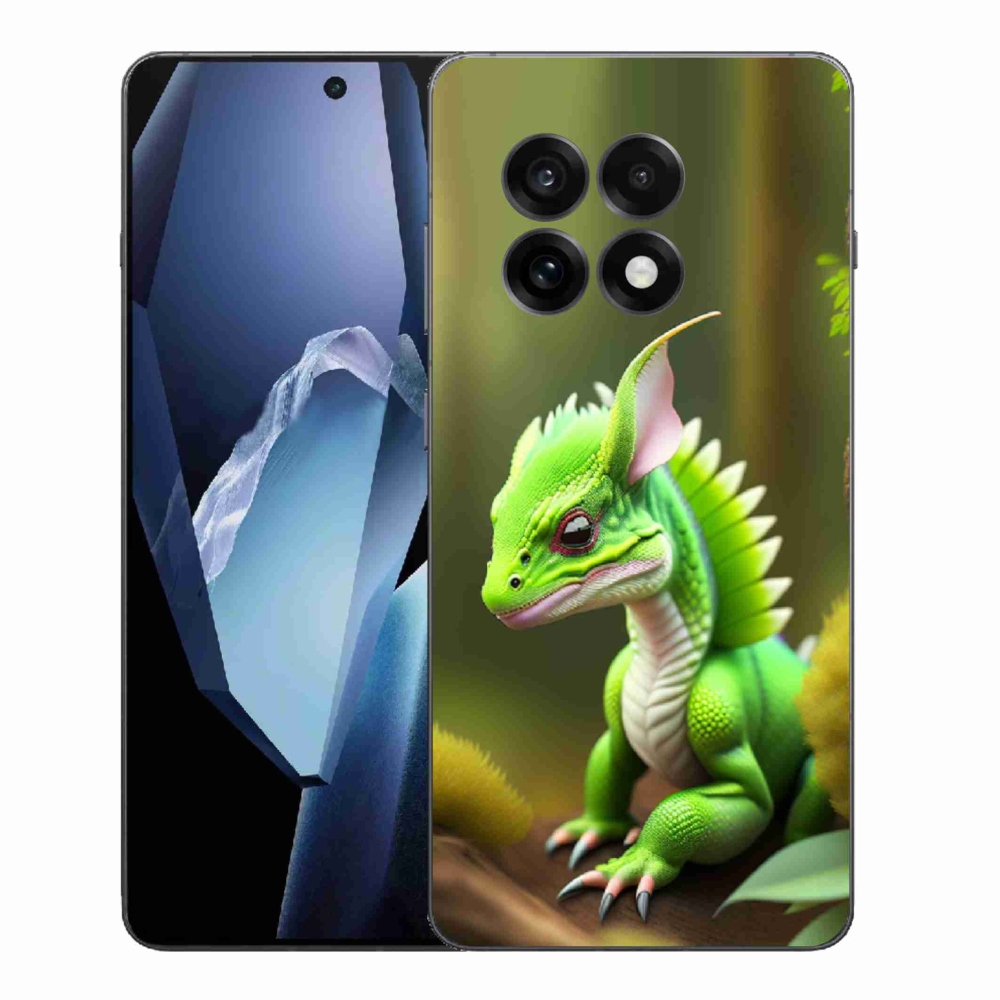 Gelový kryt mmCase na One Plus 13R - zelený dráček