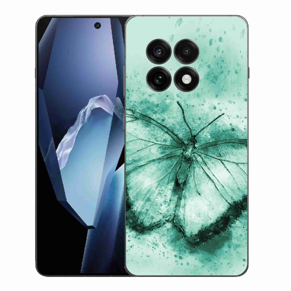 Gelový kryt mmCase na One Plus 13R - zelený motýl