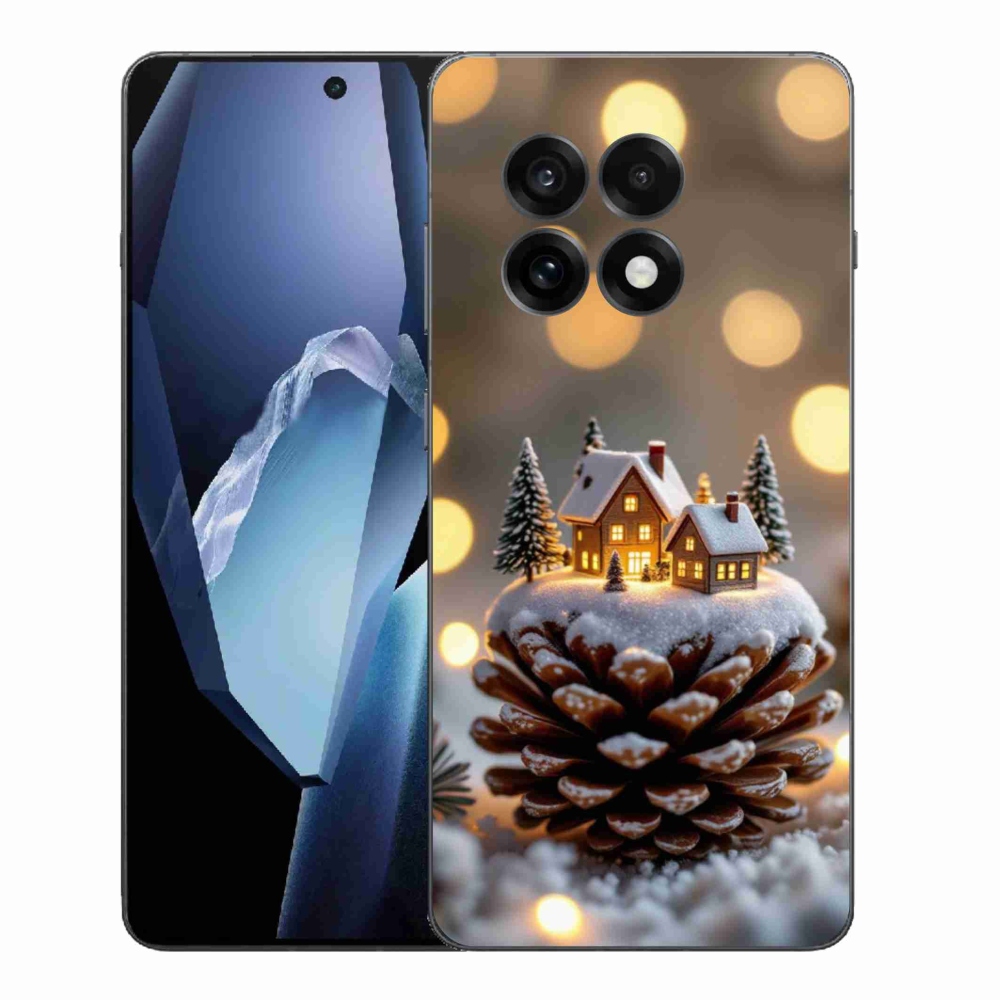 Gelový kryt mmCase na One Plus 13R - zimní vesnička