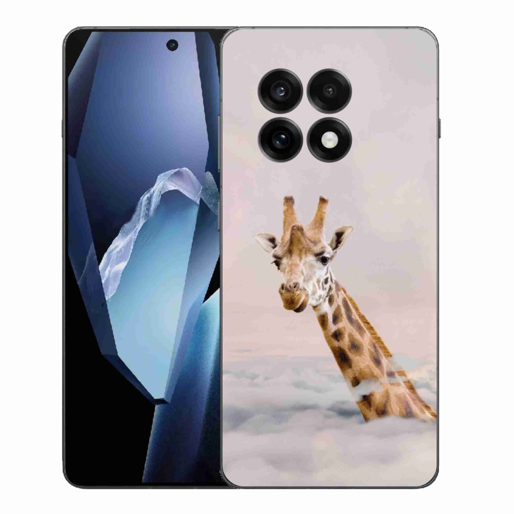Gelový kryt mmCase na One Plus 13R - žirafa v oblacích