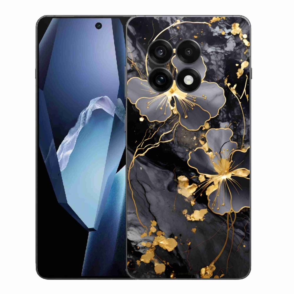Gelový kryt mmCase na One Plus 13R - zlaté květy