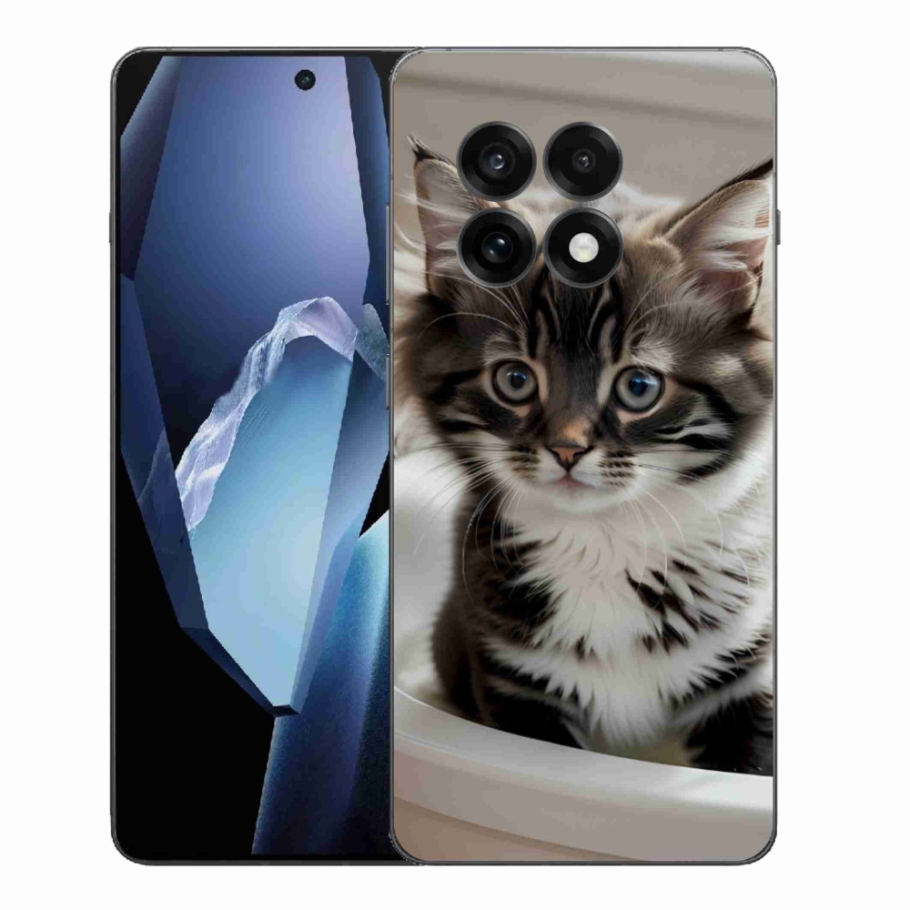 Gelový kryt mmCase na One Plus 13R - zvědavé kotě