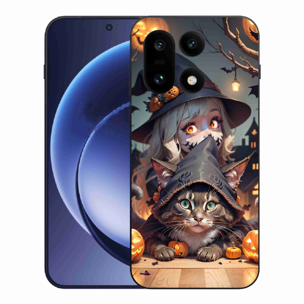Gelový kryt mmCase na One Plus 15 - čarodějnice s kočkou