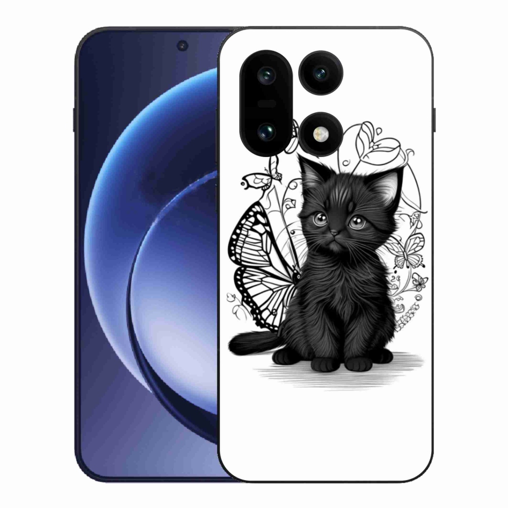 Gelový kryt mmCase na One Plus 15 - černé kotě