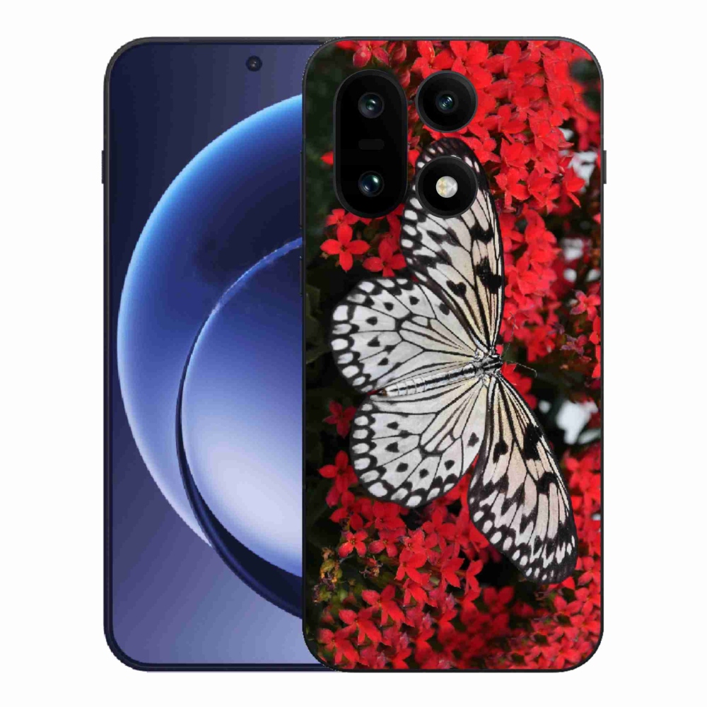 Gelový kryt mmCase na One Plus 15 - černobílý motýl 1