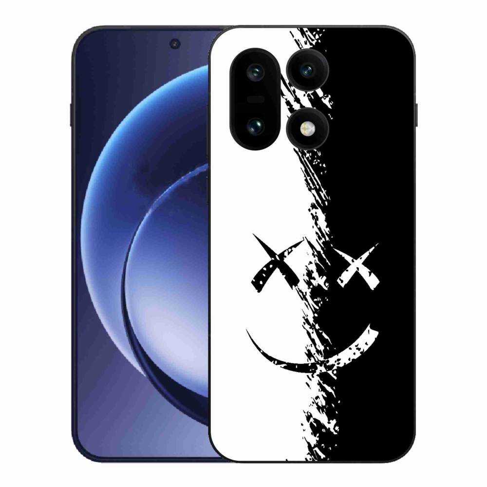 Gelový kryt mmCase na One Plus 15 - černobílý smajlík
