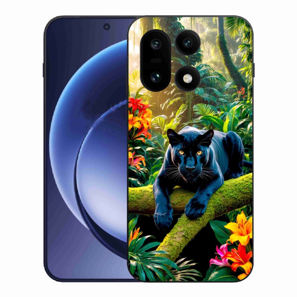 Gelový kryt mmCase na One Plus 15 - černý panter v džungli