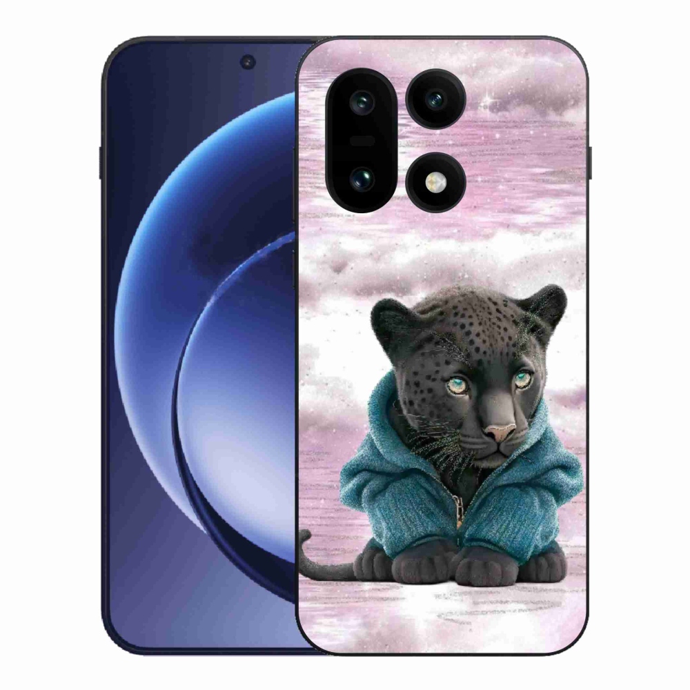 Gelový kryt mmCase na One Plus 15 - černý panter ve svetru