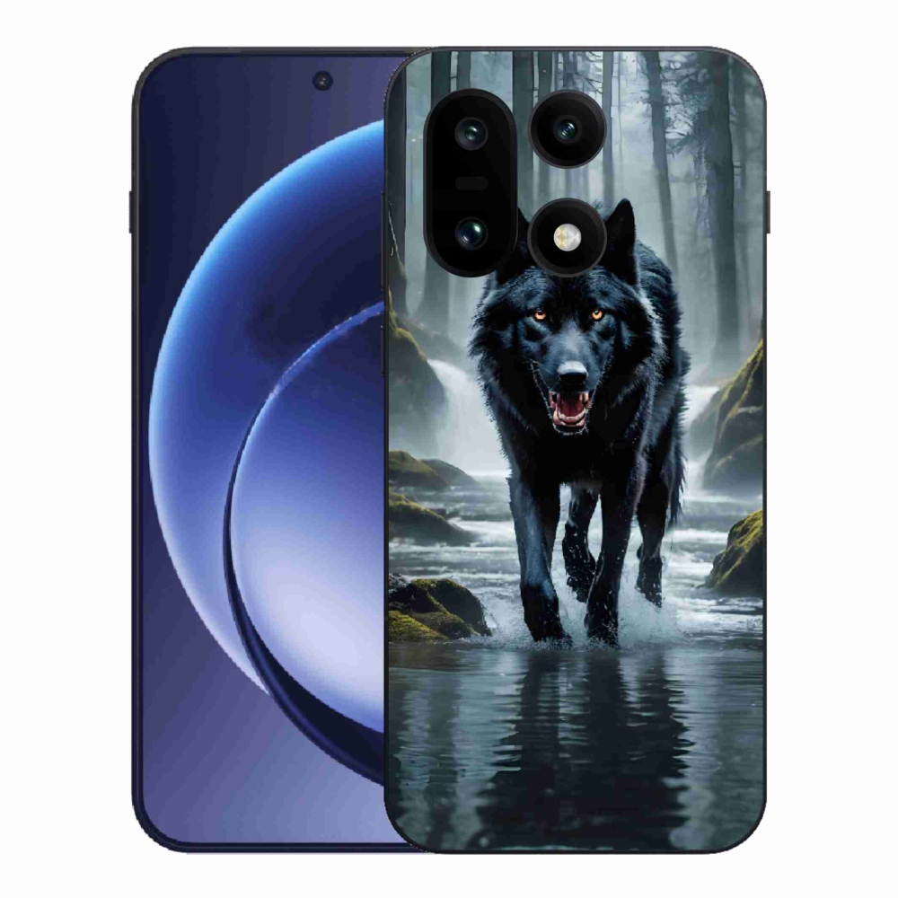 Gelový kryt mmCase na One Plus 15 - černý vlk