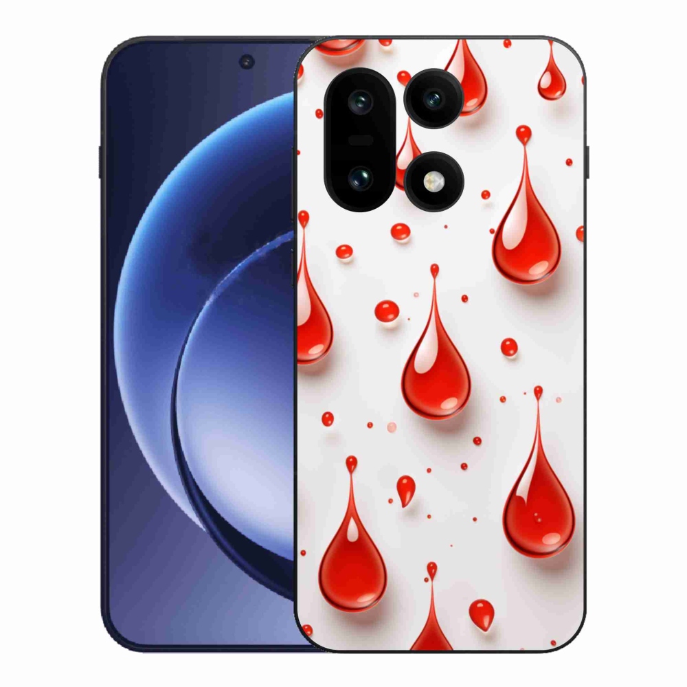 Gelový kryt mmCase na One Plus 15 - červené kapky