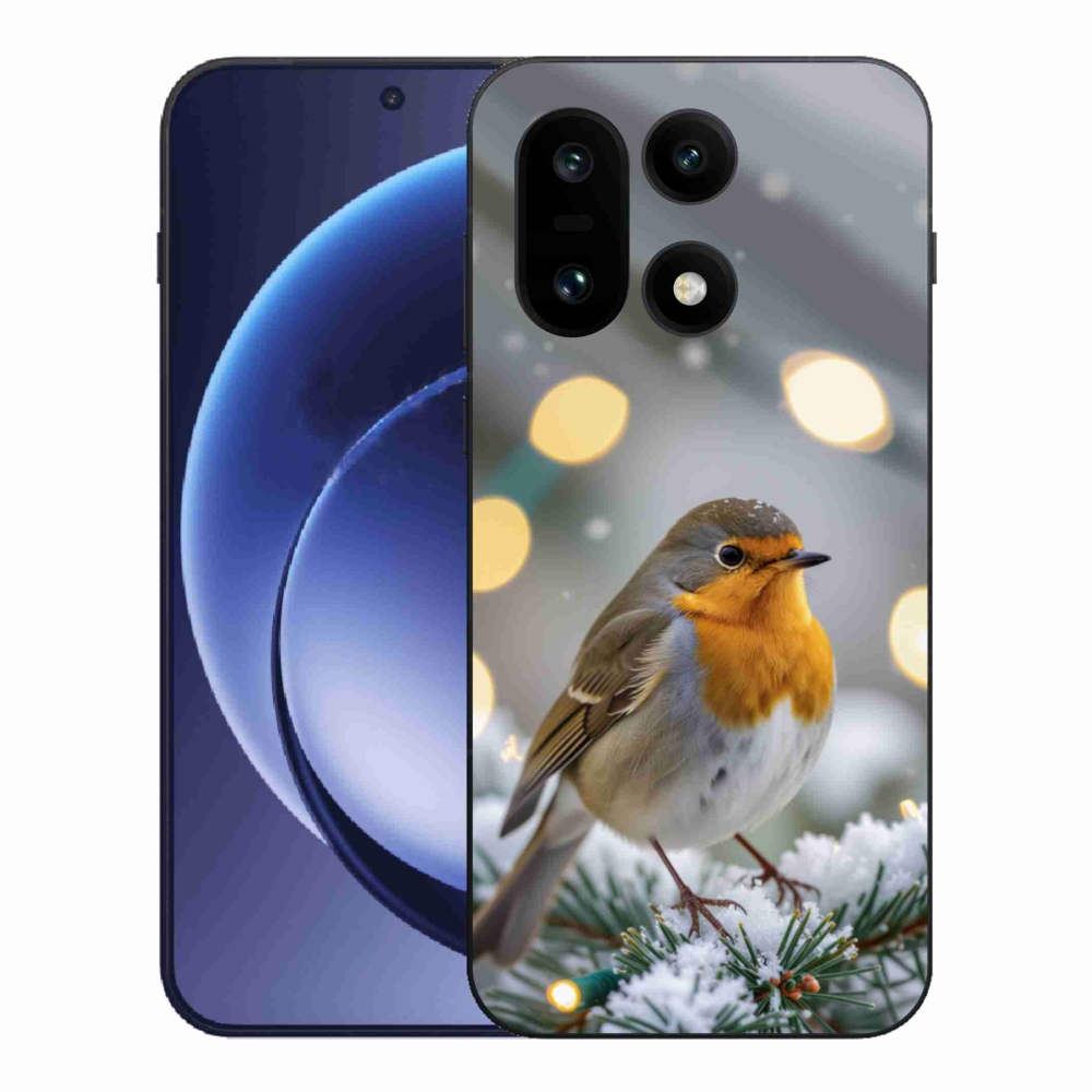 Gelový kryt mmCase na One Plus 15 - červenka v zimě