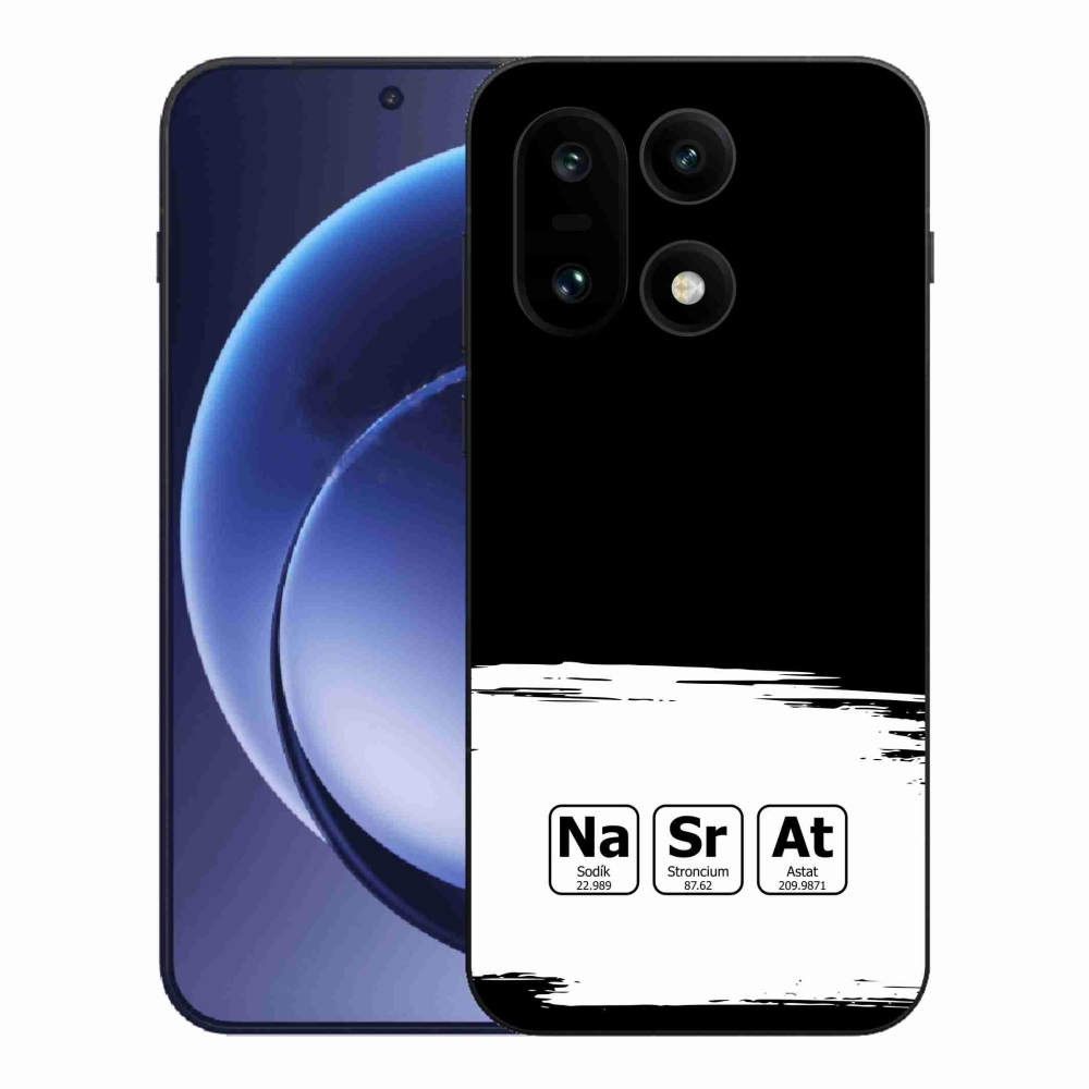 Gelový kryt mmCase na One Plus 15 - chemické prvky bíločerné pozadí