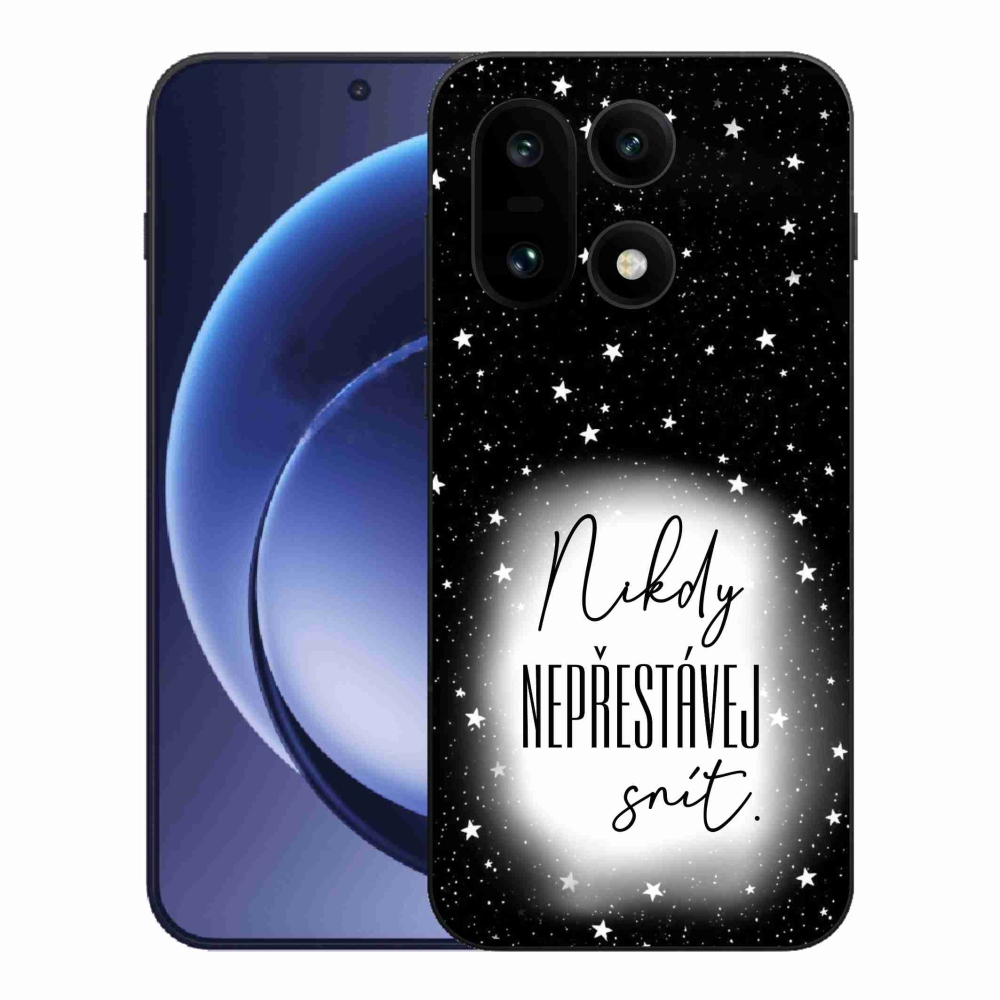Gelový kryt mmCase na One Plus 15 - citát 1 bíločerné pozadí