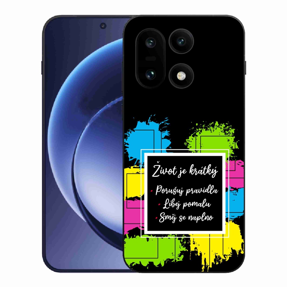 Gelový kryt mmCase na One Plus 15 - citát 5 černé pozadí