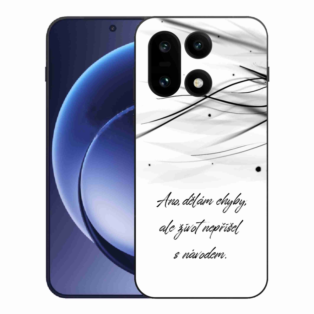 Gelový kryt mmCase na One Plus 15 - citát bílé pozadí