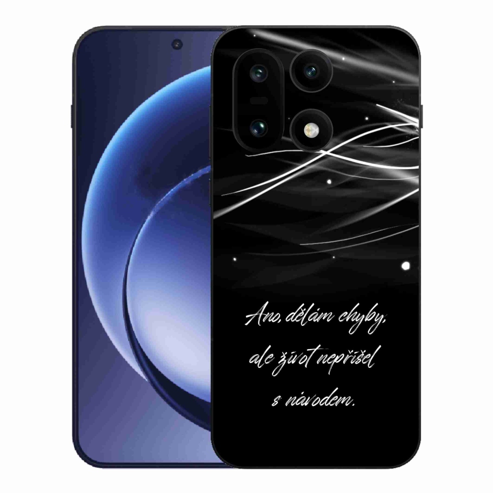 Gelový kryt mmCase na One Plus 15 - citát černé pozadí