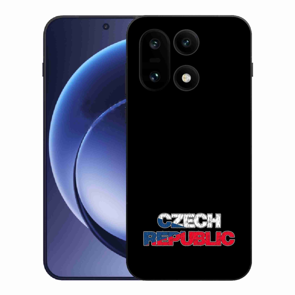 Gelový kryt mmCase na One Plus 15 - Czech Republic černé pozadí