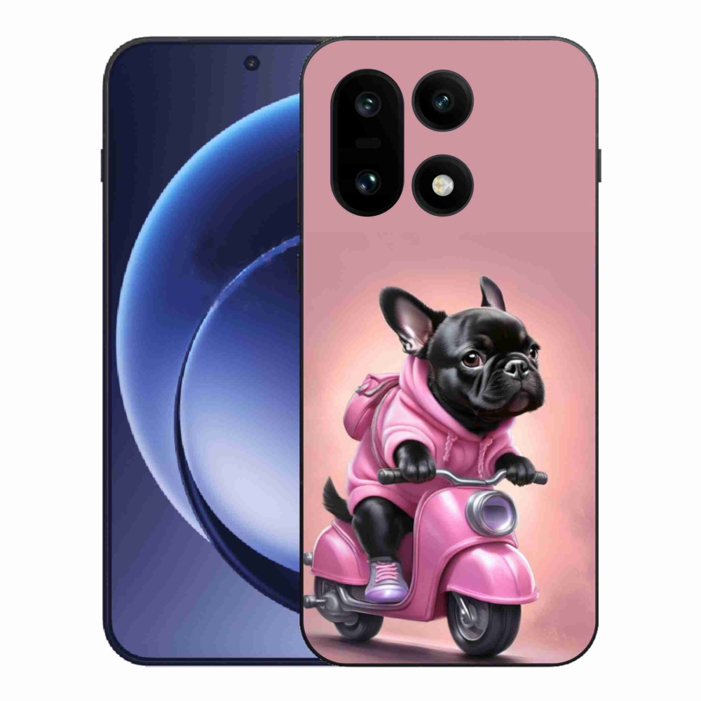 Gelový kryt mmCase na One Plus 15 - francouzský buldoček na skútru