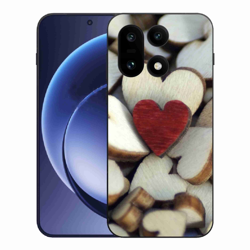 Gelový kryt mmCase na One Plus 15 - gravírované červené srdce 