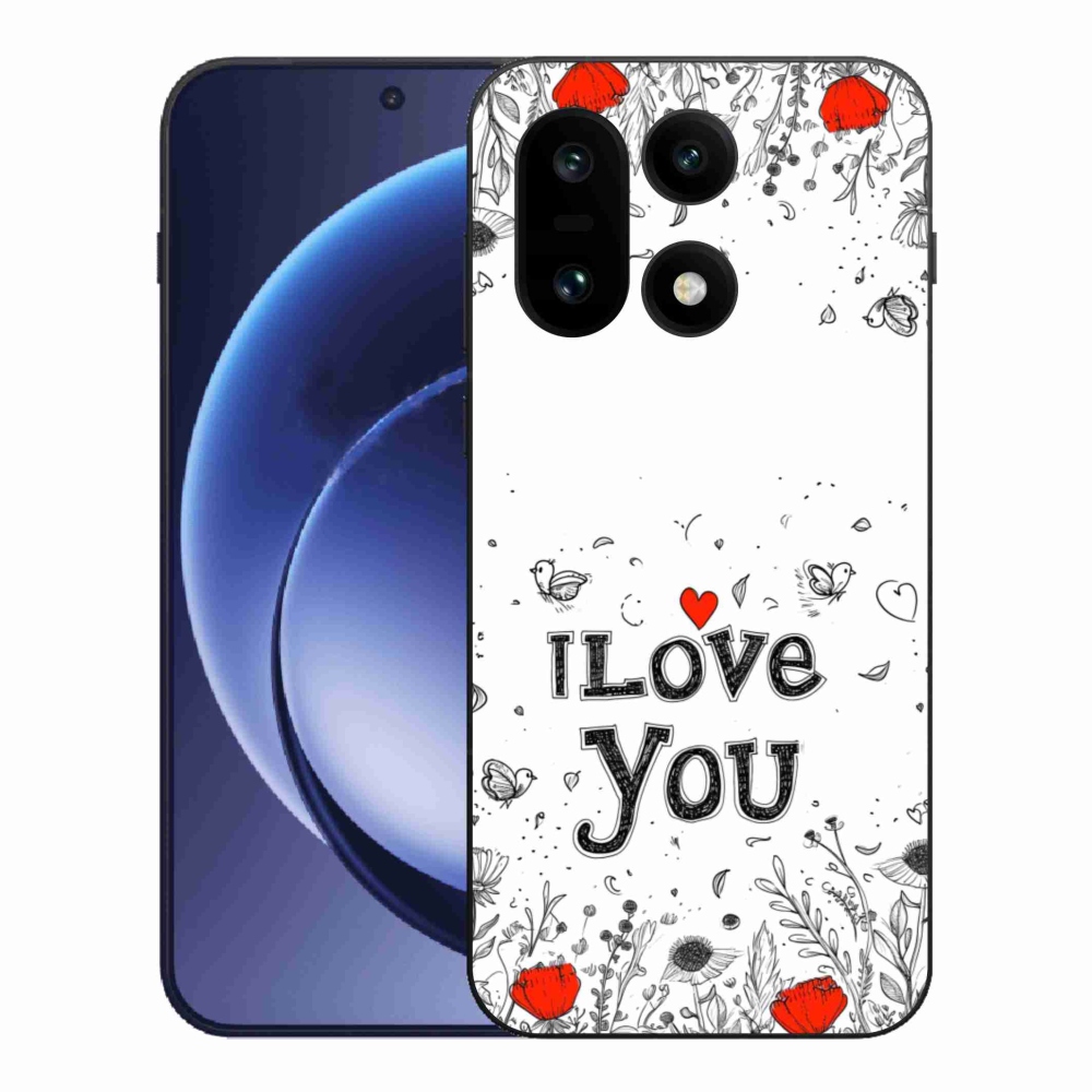 Gelový kryt mmCase na One Plus 15 - I love you bílé pozadí