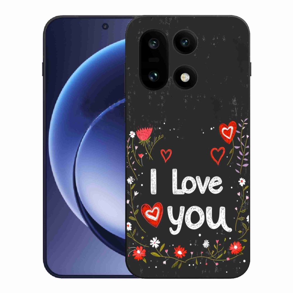 Gelový kryt mmCase na One Plus 15 - I love you černé pozadí