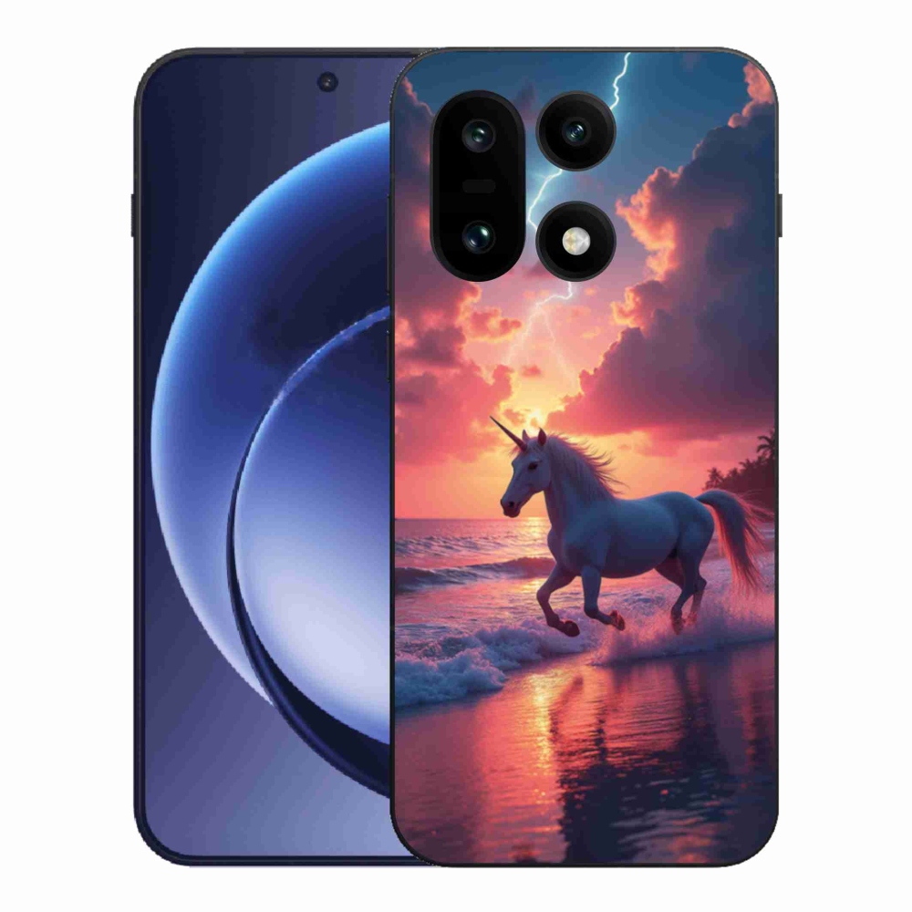 Gelový kryt mmCase na One Plus 15 - jednorožec na pláži