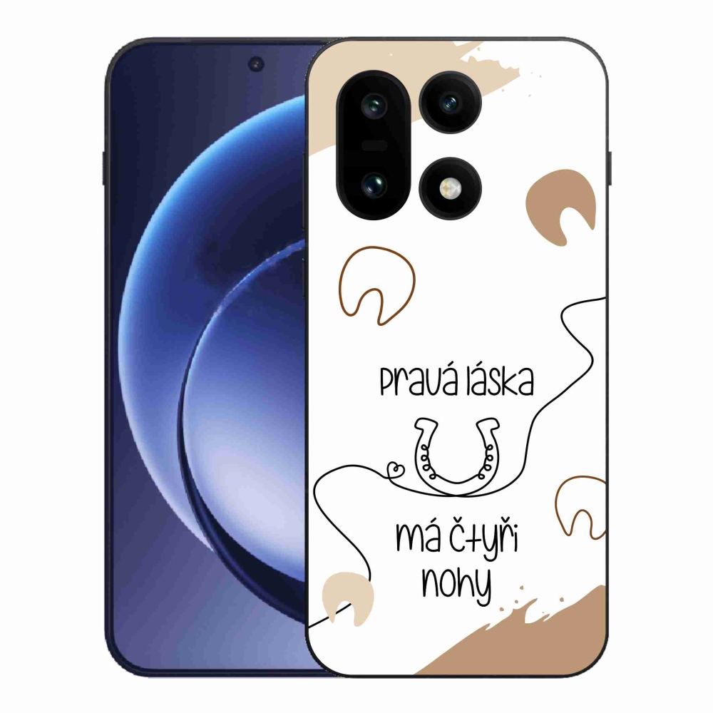 Gelový kryt mmCase na One Plus 15 - koňský motiv bílé pozadí
