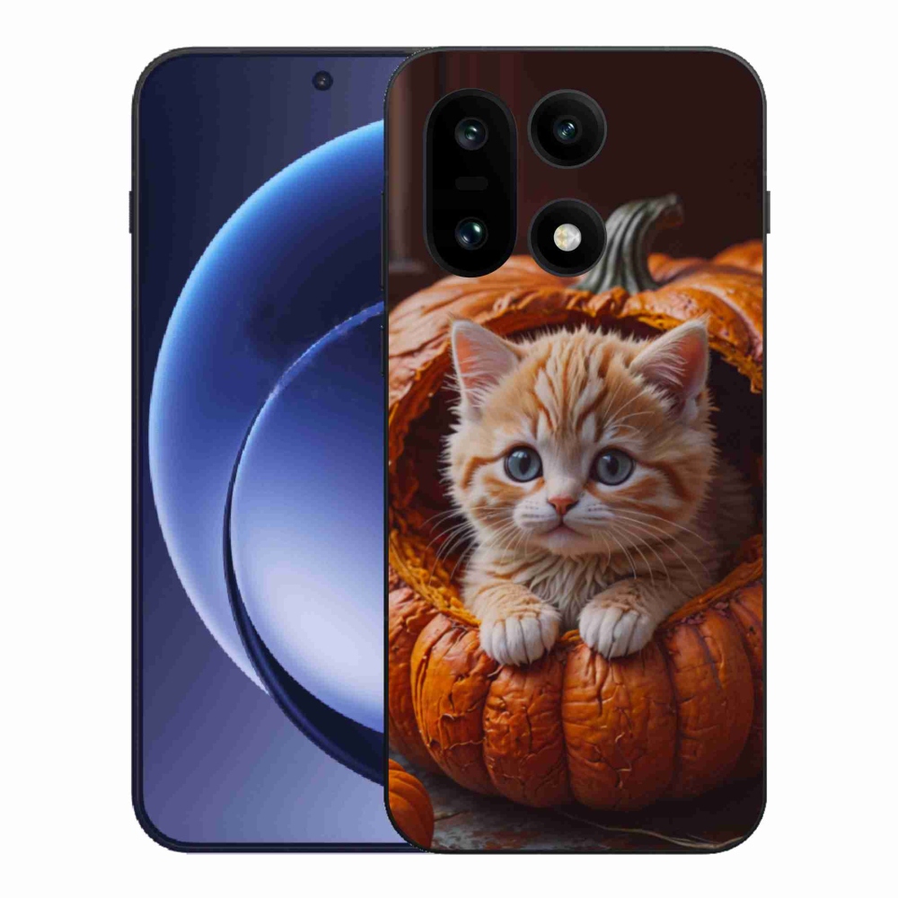 Gelový kryt mmCase na One Plus 15 - kotě a dýně 2