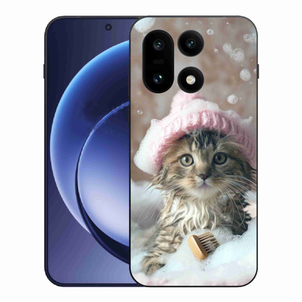 Gelový kryt mmCase na One Plus 15 - kotě a koupel